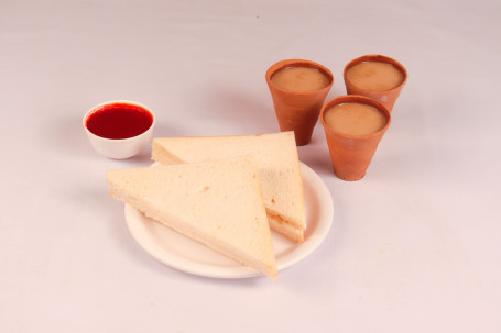 Veg Sandwich 2 Pcs Ginger Kullhad Chai 3 Pcs