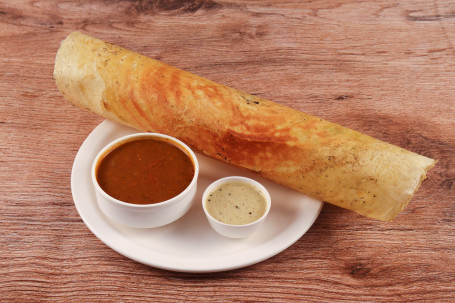 Special Paper Dosa Served With Sambhar And Nariyal Chutney