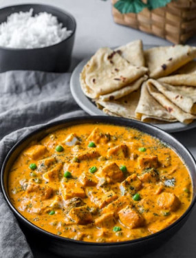 Matar Paneer [16 Pieces] Full Rice 10 Tawa Roti