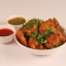 Palak Pakoda 12 Pcs Hari Chutney Meethi Chutney