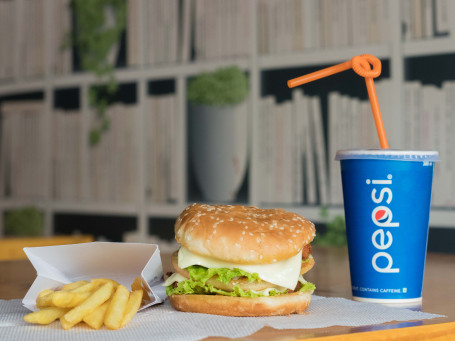 Chicken Grilled Burger Cold Drink (250 Ml) Fries (Small)