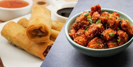 Chilly Chicken Dry [2 Pcs] Spring Rolls