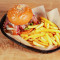 Xl Bacon Buffalo Cheese Burger With Fries