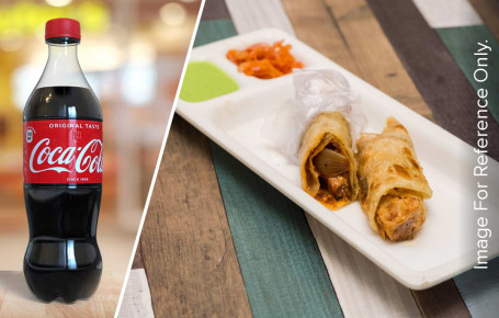 Chilli Chicken Kathi Roll Coke 500 Ml Pet Bottle