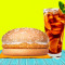 1 Crunchy Veg Burger With Lemon Ice Tea