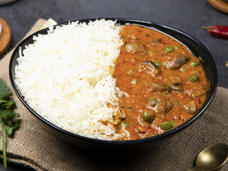 Mattar Mushroom Rice Bowl