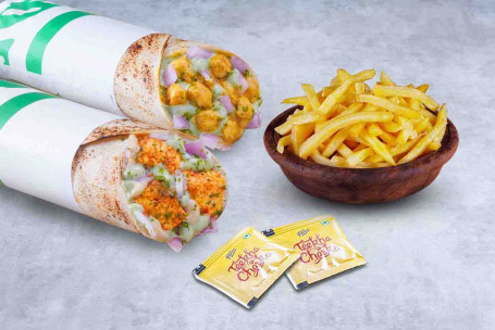 Chatpate Chole Masala Paneer Wraps With Free Fries