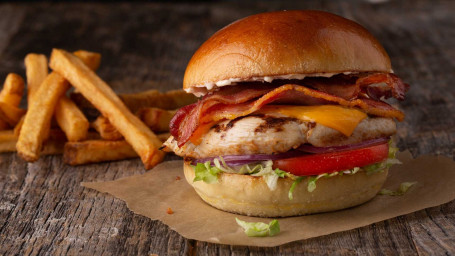 Ultimate Bacon Cheese Chicken Burger