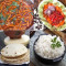Sev Bhaji+Roti+Rice+Salad