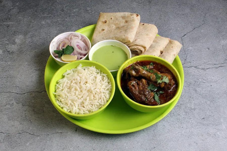 Mutton Korma [1Pcs] 2 Rumali Roti Steamed Rice Salad