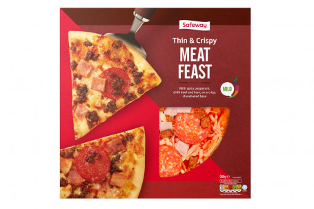 Safeway Thin Meat Feast Pizza