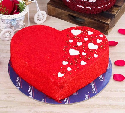 Red Velvet Cake Heart Shape 250 Gm