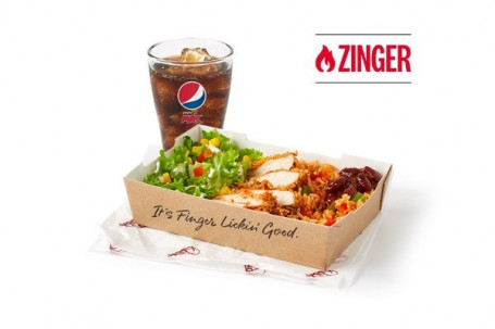 Zinger Ricebox with a Drink