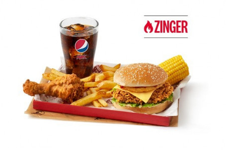 Zinger Tower Box Meal With Pc Chicken