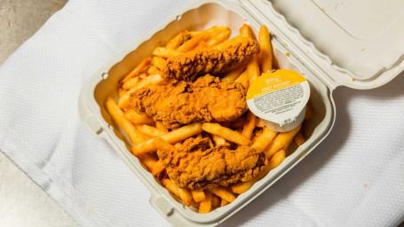 Chicken Strips With Crispy Fries