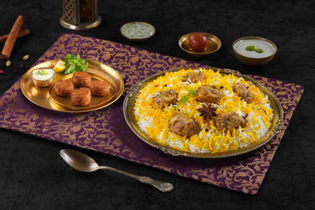 Jashn Combo- Lazeez Bhuna Murgh Biryani Murgh Kefta Kebabs
