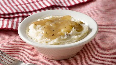 Mashed Potatoes With Brown Gravy