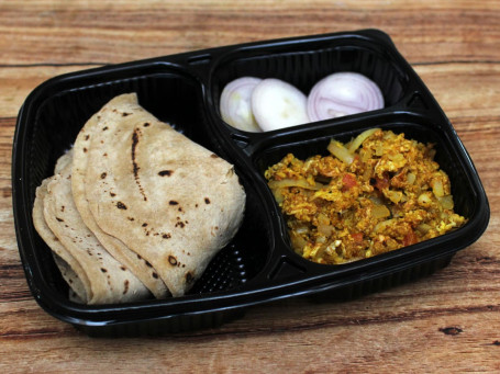 Egg Bhurji+ 3 Butter Roti (Spicy Scrambled Eggs Served With 3 Butter Roti.