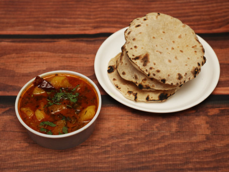 Kathal Or Potato Sabji Roti Combo