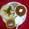 Butter Chole Kucha (3kulcha) Served With Salad,tari,mirch Achar