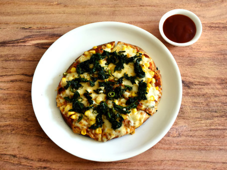 6 Spinach Paneer And Corn Pizza
