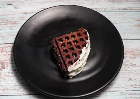 White Chocolate Waffle In Chocolate Base