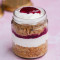 Eggless Raspberry Cake Jar