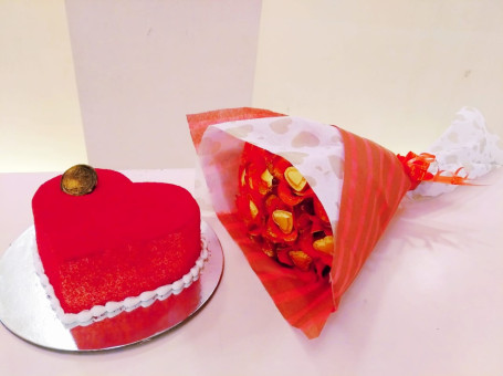 Red Velvet Cake Chocolate Hand Bouquet