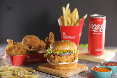 Crispy Chicken Burger Meal Box