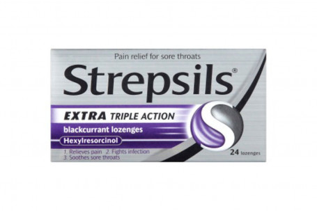 Strepsils Extra Triple Action Blackcurrant Lozenges Lozenges