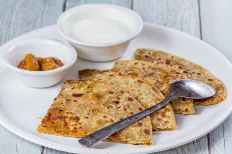 Aloo Paratha (1 Pc) (Served With Pickle Ketchup)