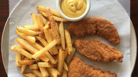 Kids Chicken Fingers With Fries Honey Mustard Sauce