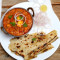 Kadhai Paneer Rice Roti Meal Combo