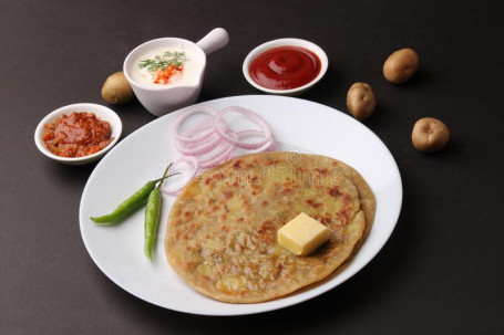 Onion Paratha[With Curd Pickle]Per Plate 2Pc