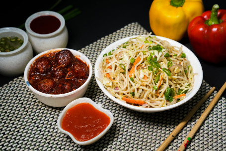 Manchurian Gravy Hakka Noodles Combo