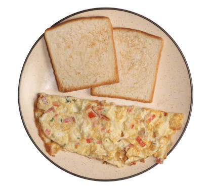 Fluffy Omelette With Silce Breads