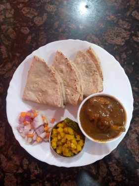 Roti With Egg Curry/ Masala Salad
