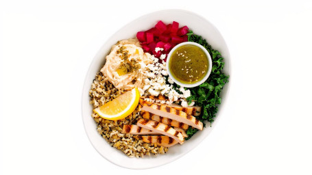 Grilled Chicken And Hummus Bowl