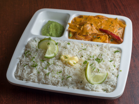 Lemon Butter Rice With Kadai Paneer