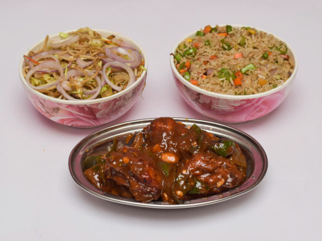 Bindas Bite Combo Meal(A Combination Of Chilli Chicken,Veg Hakka Noodles And Veg Fried Rice.