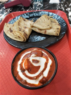 2 Pcs Laccha Paratha With Butter Paneer