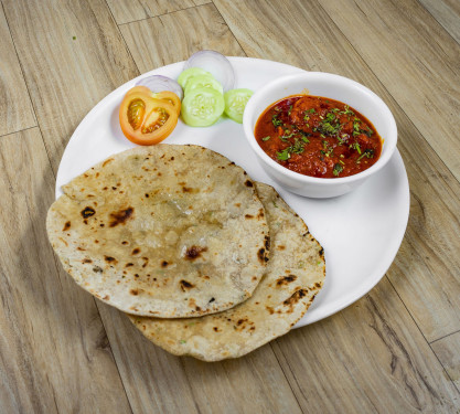 Plain Roti (2 Pcs) And Chicken Curry