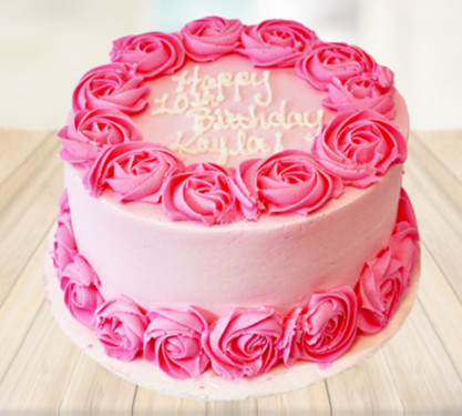 Strawberry Floral Cake [1/2 Kg]