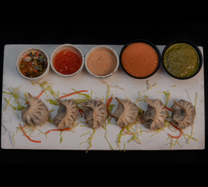 Veg Momos In 5 Spice Hoisin Sauce