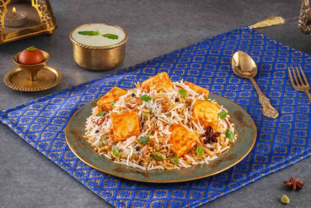 Spicy Zaikedaar Paneer Hyderabadi Paneer Biryani Serves 1-2