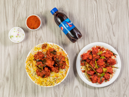 Chicken Fry Biryani , Chilli Chicken , Pepsi (250 Ml)