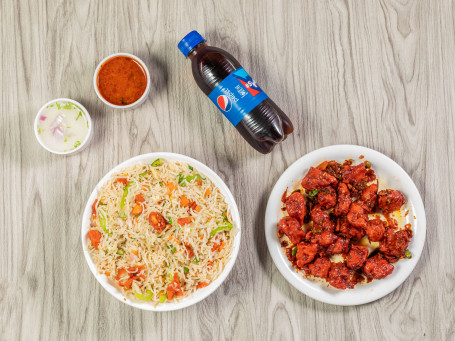 Chicken Fried Rice , Chicken Manchurian, Pepsi 250Ml