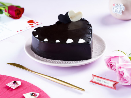 Choco Twin Hearts Truffle Valentine Cake