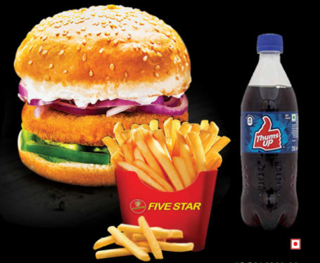 Veg Burger Meal (Veg Brgr Frnch Fries 200Ml Soft Drnk)