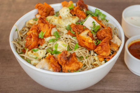 Chilli Chicken Noodles Thumbs Up [Can Be Provide With Sauces)